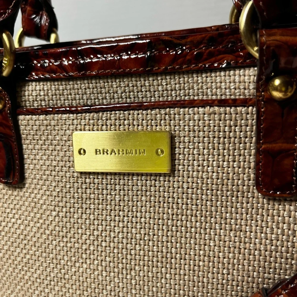 Brahmin Leather/Mesh satchel/shoulder Bag
